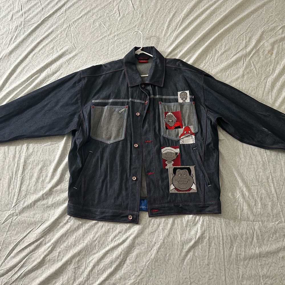 Vintage 1990’s platinum FUBU denim fat Albert jean jacket